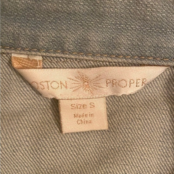 Boston Proper Light Blue Denim Jean Jacket - Size Small - Picture 4 of 4